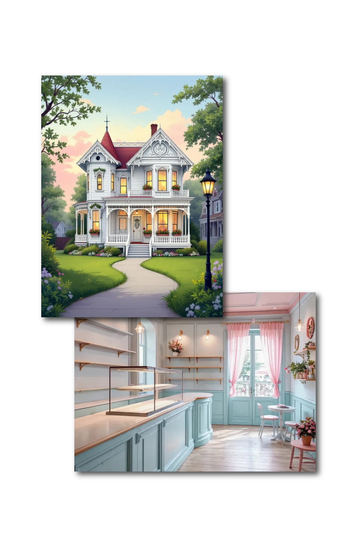 English Bakery and Victorian House Double Sided Scene Sleeve™