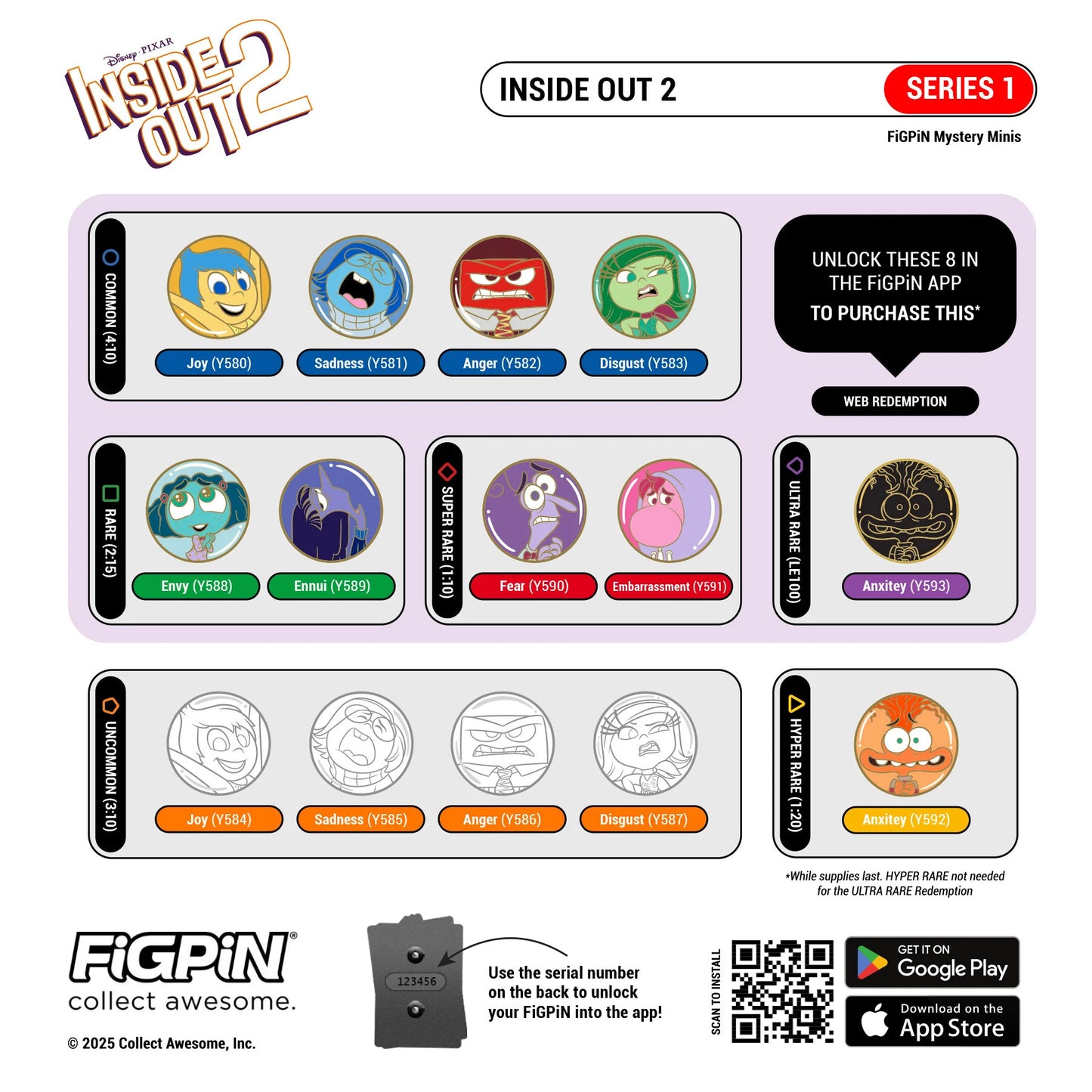 FiGPiN Disney Inside Out 2 Mini Series 01