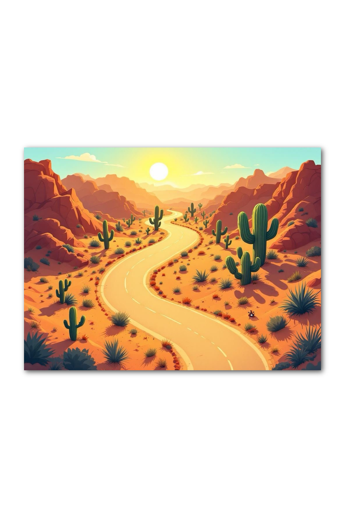 Racetrack & Desert Road Double Sided Scene Sleeve
