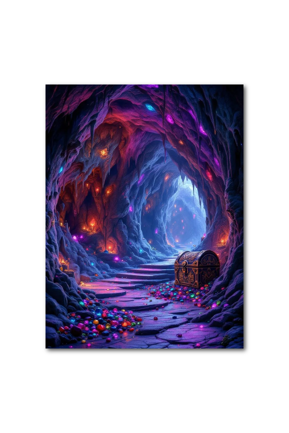 Forest Cottage & Cavern Gems Double Sided Scene Sleeve