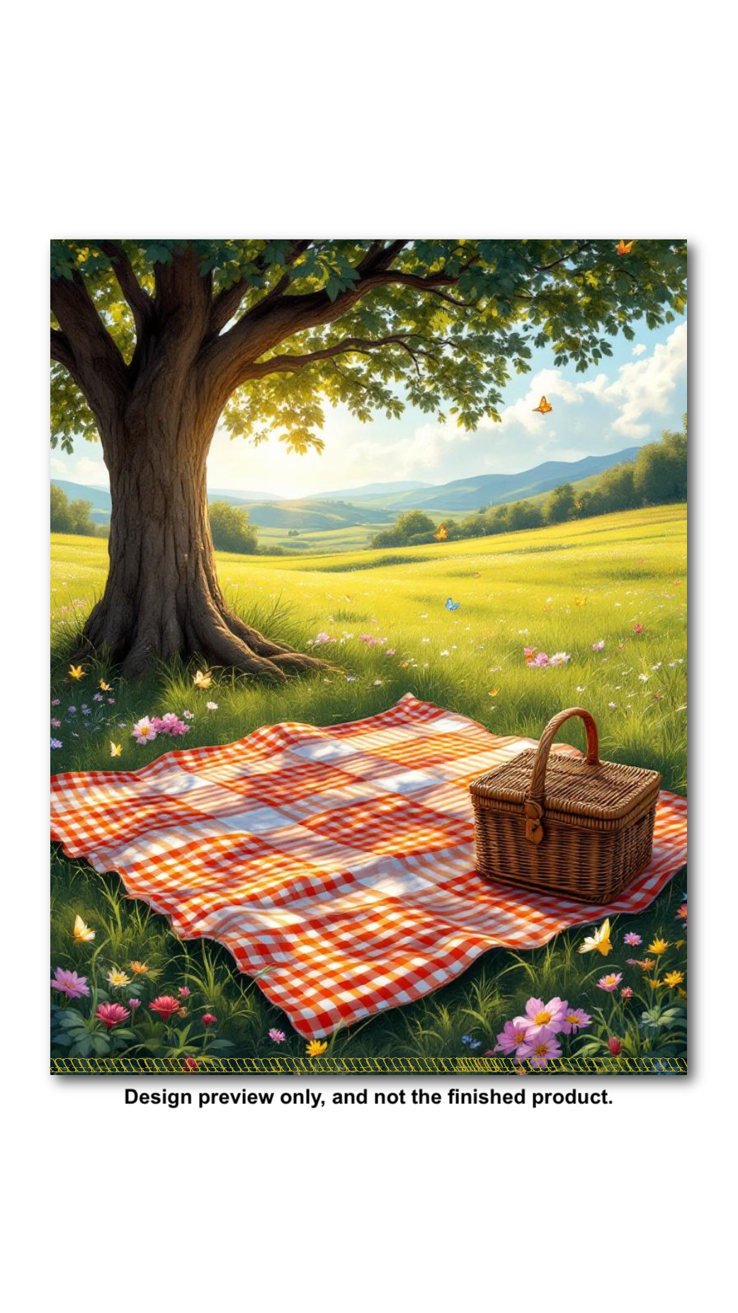 Waterfall and Picnic Double Sided Scene Sleeve