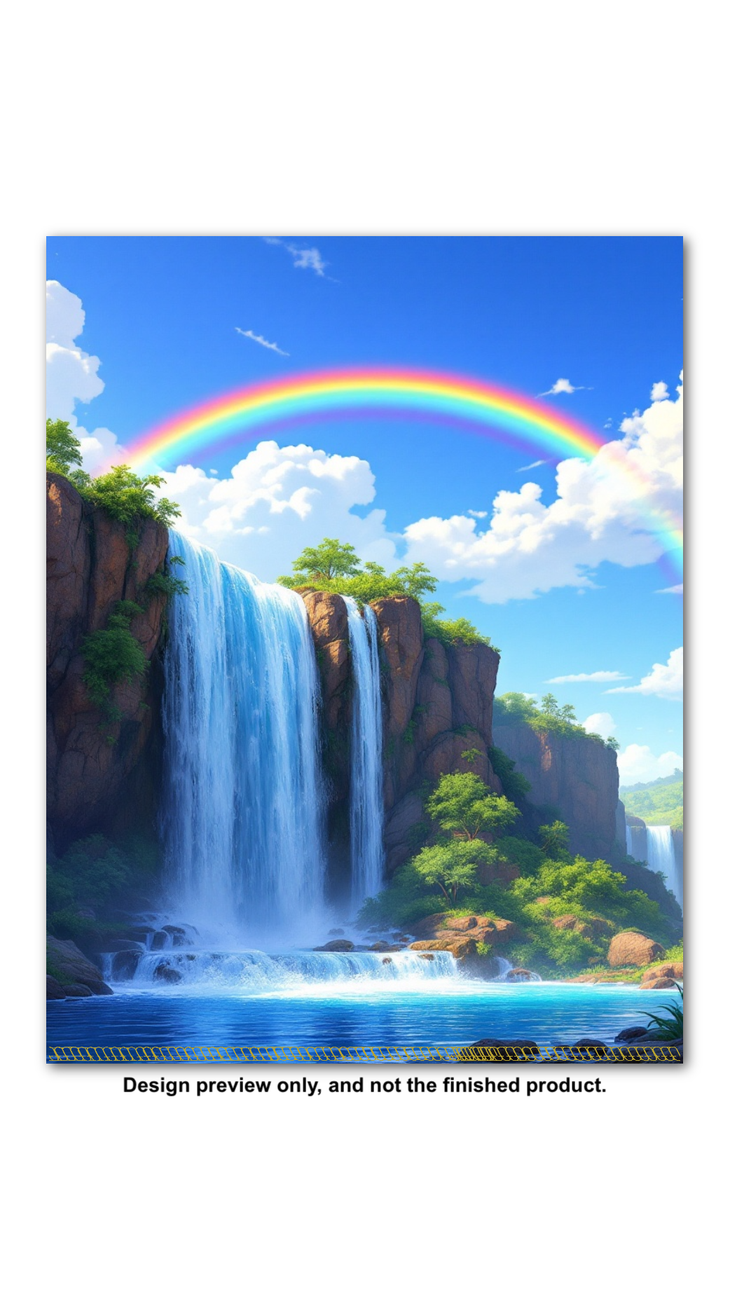 Waterfall and Picnic Double Sided Scene Sleeve