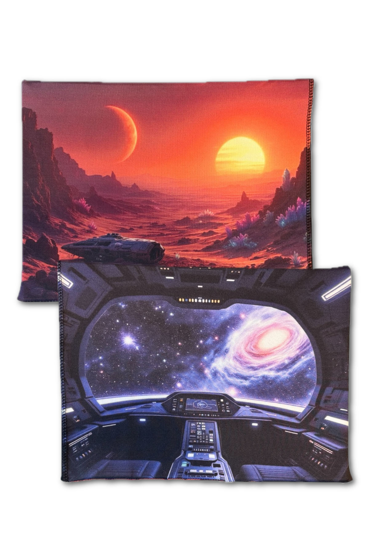 Spaceship & Red Planet Double Sided Scene Sleeve