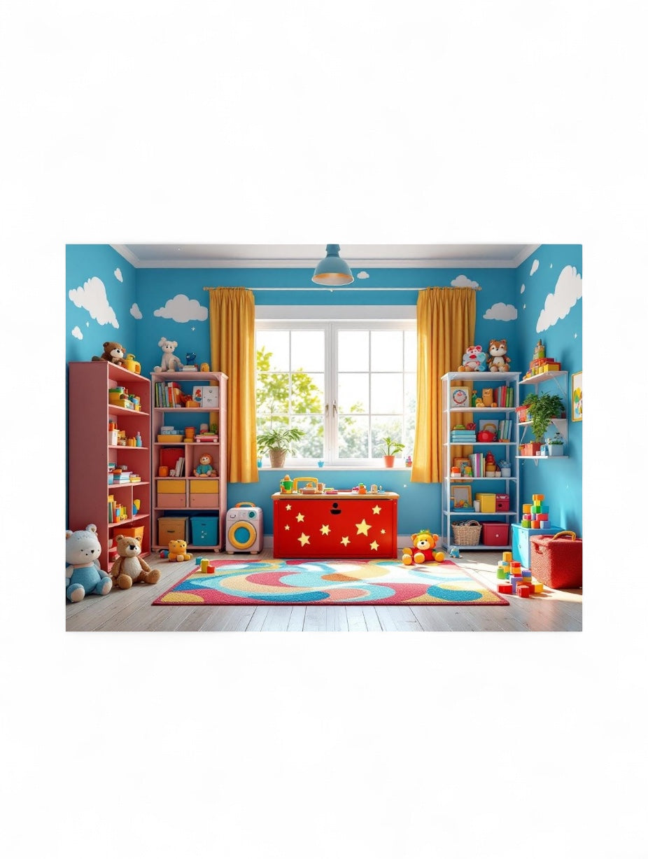 Toyroom & Wild West Town Double Sided Scene Sleeve