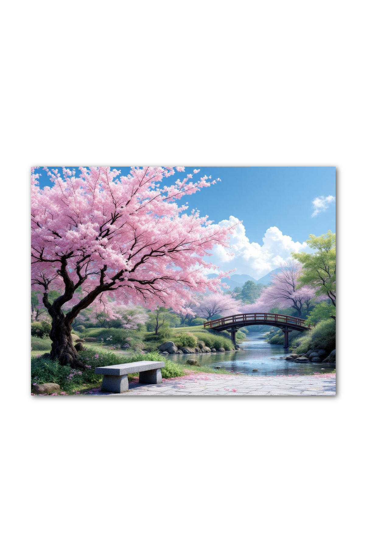 Cherry Blossoms & Mountain Coaster Double-Sided Scene Sleeve™