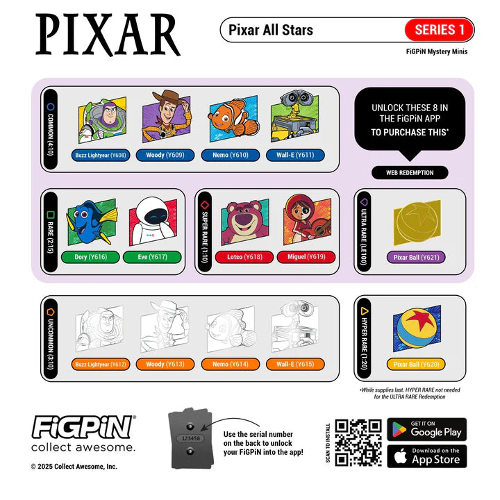 FiGPiN Disney Pixar Mini Series 01