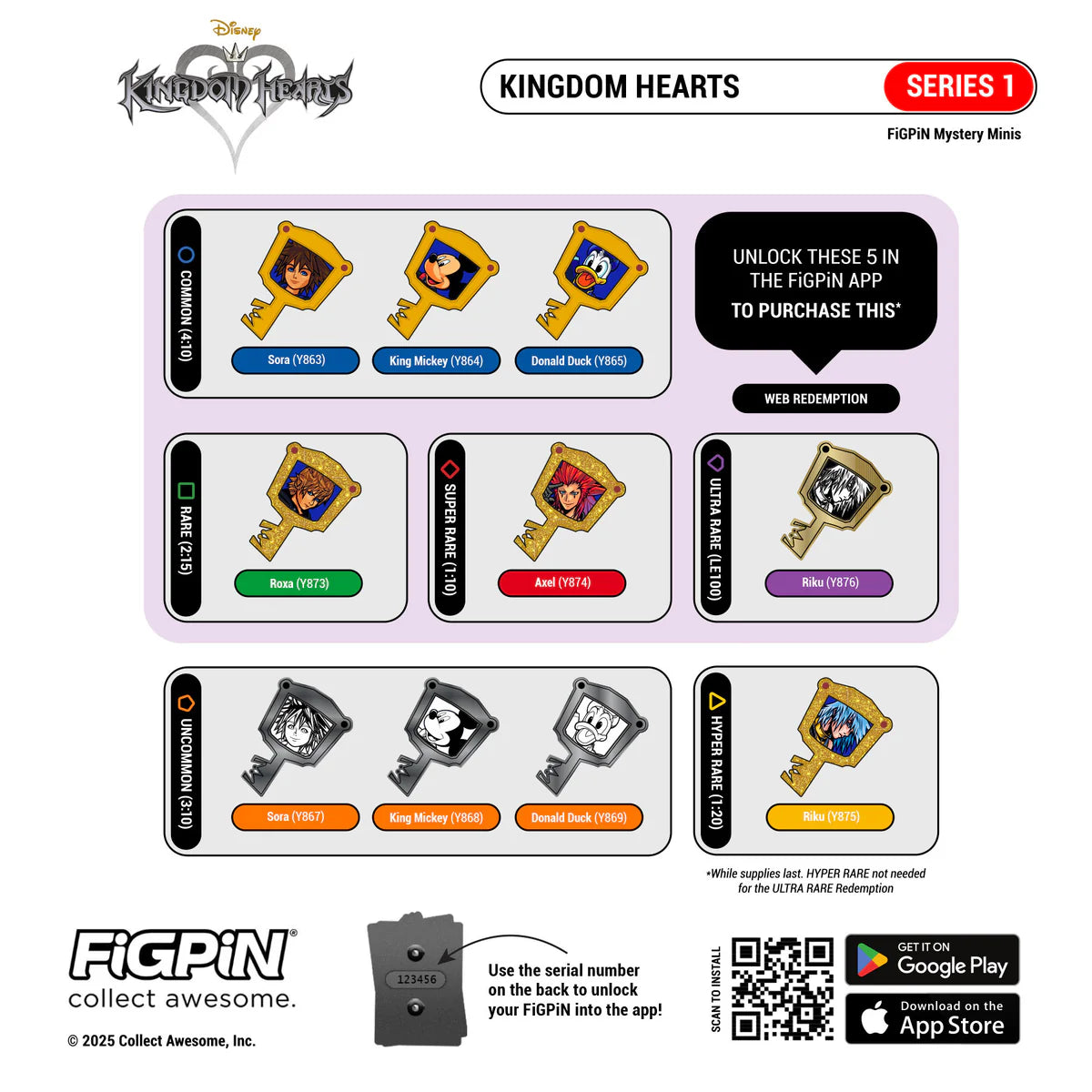 FiGPiN Disney Kingdom Hearts Mystery Mini Series 01