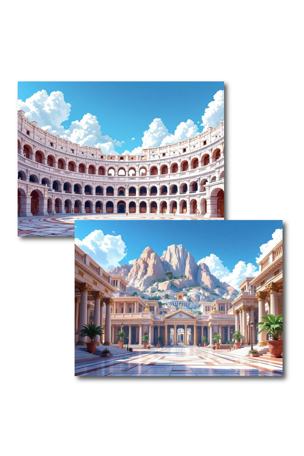 Olympian Coliseum & Mount Olympus Double-Sided Scene Sleeve™