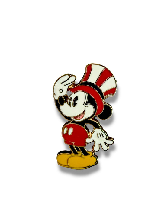 Disney Americana Mickey Uncle Sam Striped Hat Patriotic Pin