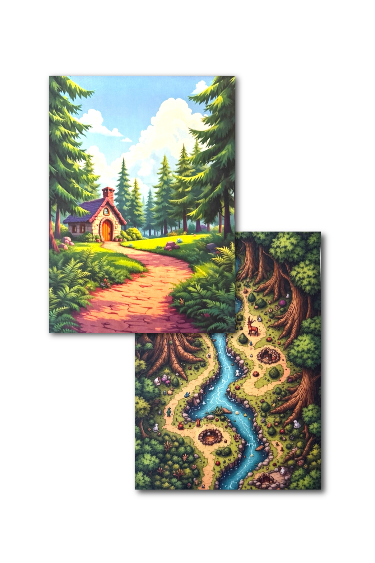 Cottage Trail & Enchanted Forest Scene Sleeve