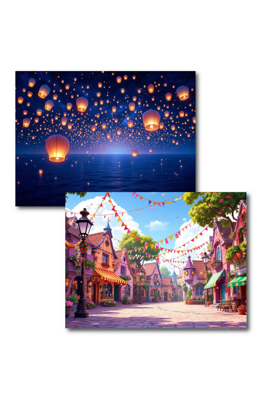 Village Festival / Lantern Night Double-Sided Scene Sleeve™