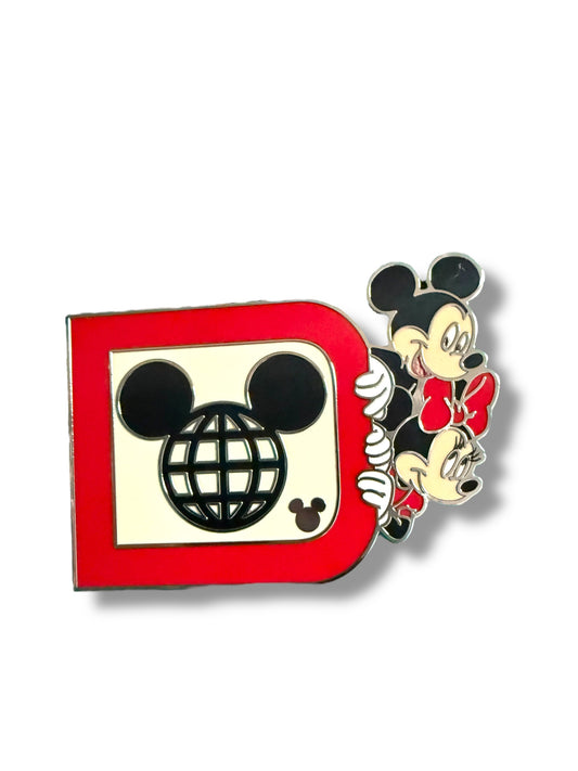 Disney Hidden Mickey & Minnie WDW Classic D Pin