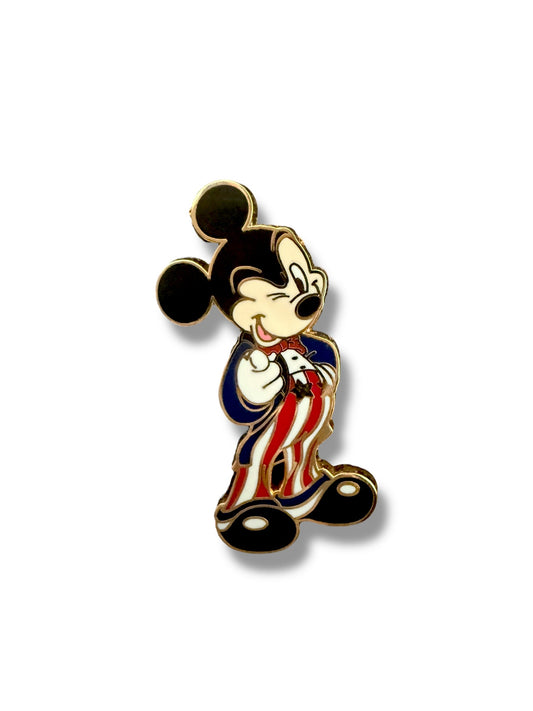 Disney Americana Mickey Uncle Sam Striped Pants Patriotic Pin