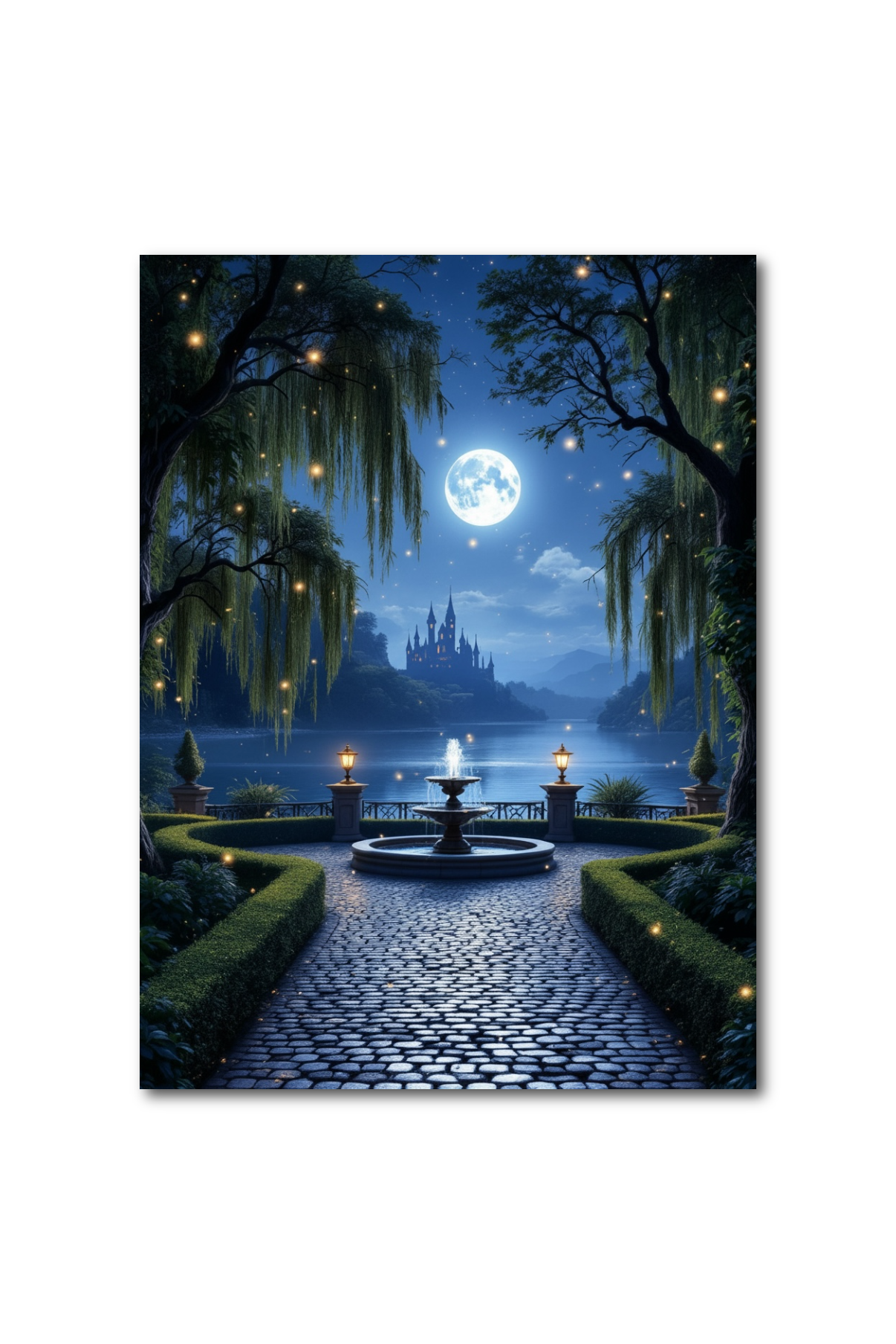 Moonlit Garden / Castle Stairway Double-Sided Scene Sleeve™