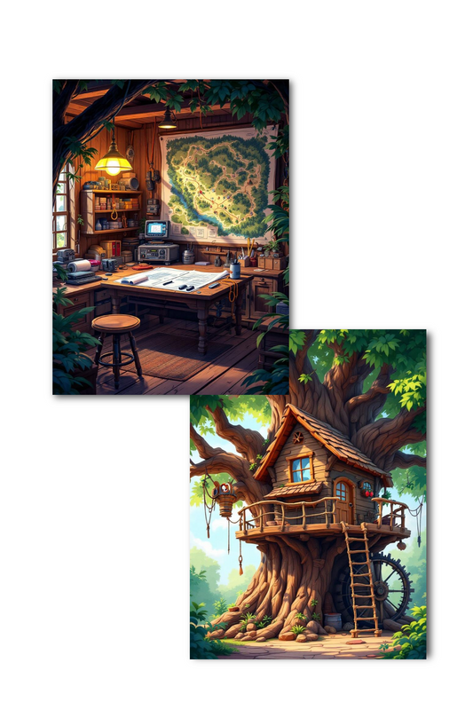 Treehouse Hideaway & Explorer’s Workshop Scene Sleeve™