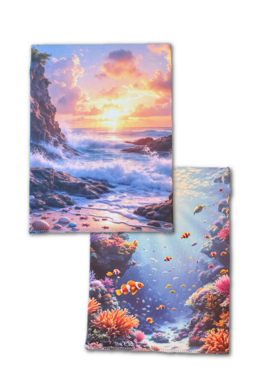 Sunset Shore & Under the Sea Double Sided Scene Sleeve