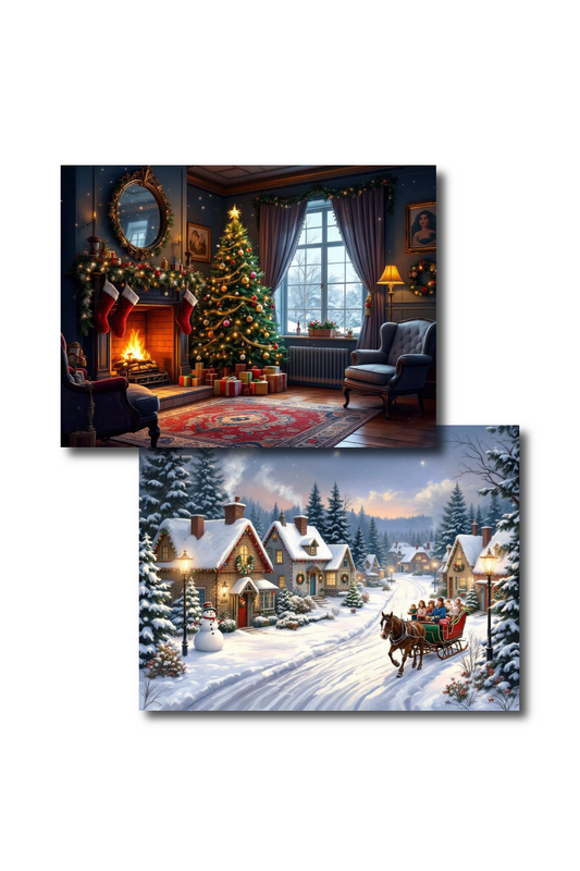 Holiday Frost & Firelight Double Sided Scene Sleeve
