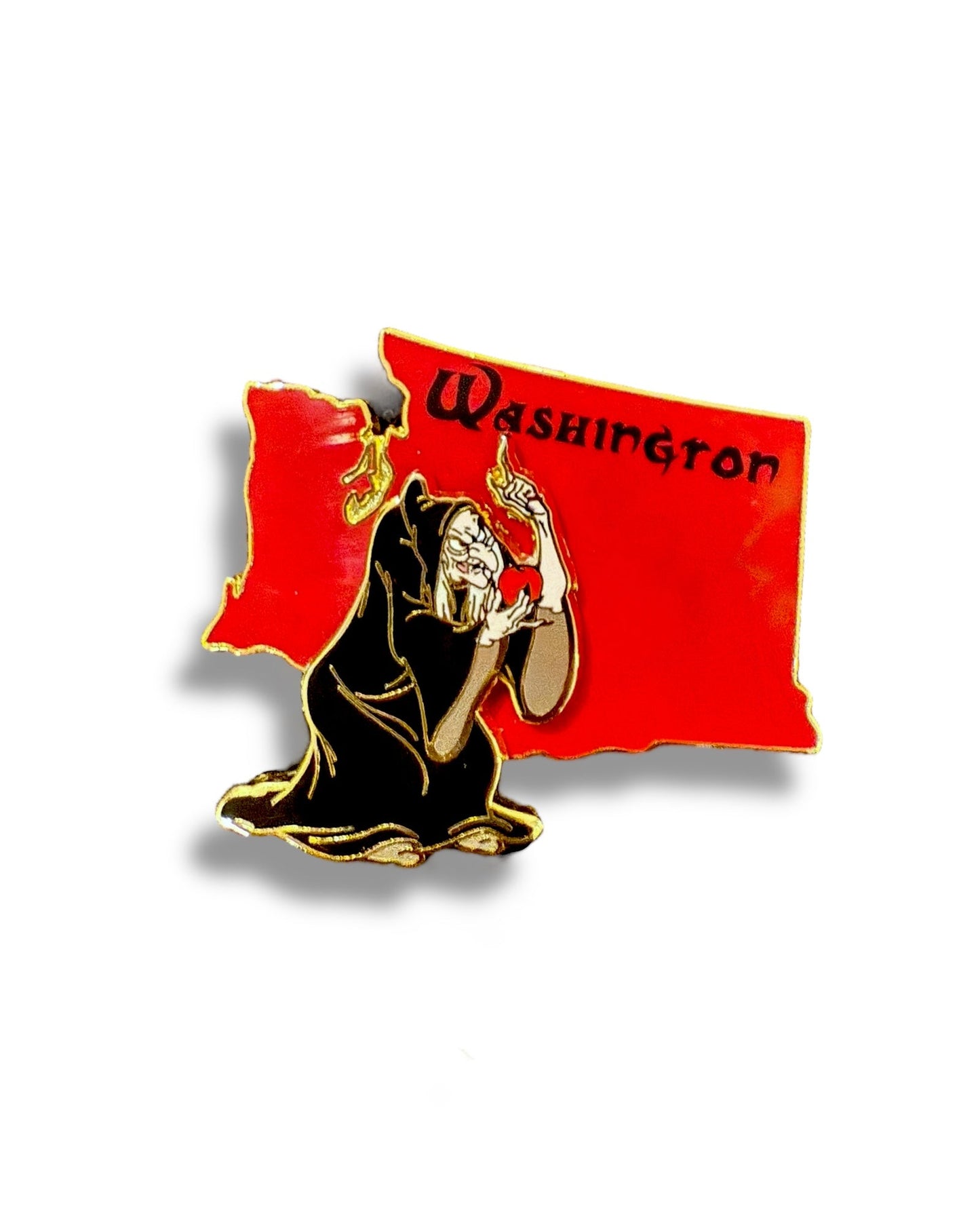 Disney States Vintage Carded Pin Evil Queen Old Hag Washington