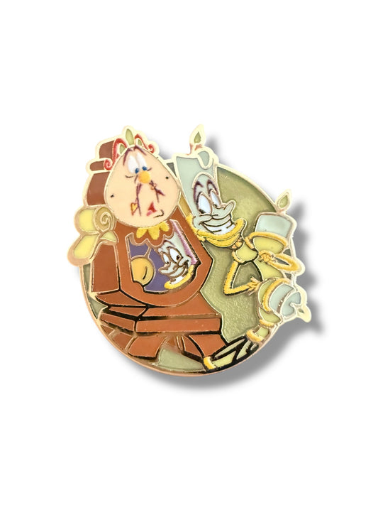 PALM Micro Pin Beauty and the Beast BATB Lumierre Cogsworth Pin